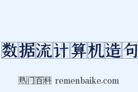 数据流计算机造句是什么意思的图片